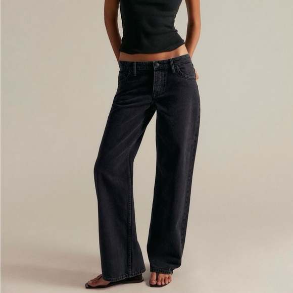 We The Free Denim - Free People We The Free Black Straight Leg Jeans Size 31